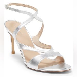 Stuart Weitzman, Mariposa 80 Heeled Sandal, Metallic Napa, US 10